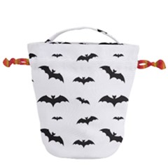 Bat Pattern Drawstring Bucket Bag by Valentinaart