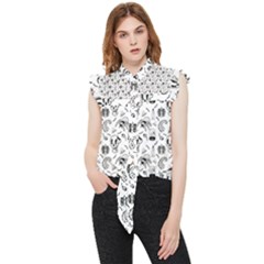 Halloween  Frill Detail Shirt by Valentinaart