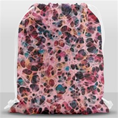 Cells In A Red Space Drawstring Bag (large) by DimitriosArt