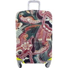 Indonesia Bali Batik Fabric Impression Patterns Luggage Cover (large) by danenraven