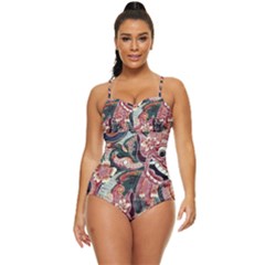 Indonesia Bali Batik Fabric Impression Patterns Retro Full Coverage Swimsuit by danenraven