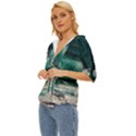 Sea Ocean Waves Seascape Beach Lightweight Drawstring Hooded Top View2