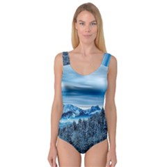 Winter Forest Mountain Snow Nature Alpine Trees Princess Tank Leotard  by danenraven