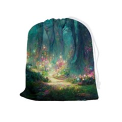 Magical Forest Forest Painting Fantasy Drawstring Pouch (xl) by danenraven