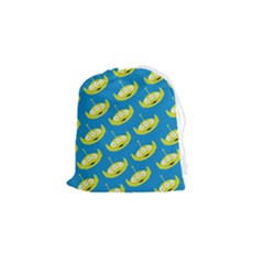 Pattern Aliens Drawstring Pouch (small) by artworkshop