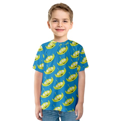 Pattern Aliens Kids  Sport Mesh Tee by artworkshop