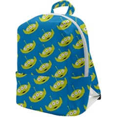 Pattern Aliens Zip Up Backpack by artworkshop