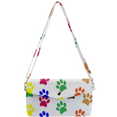 Pawprints Removable Strap Clutch Bag by artworkshop
