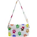Pawprints Removable Strap Clutch Bag View2