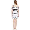 Frida Kahlo  Shoulder Frill Bodycon Summer Dress View2