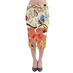 Carnival Of The Harlequin Art Velvet Midi Pencil Skirt by danenraven