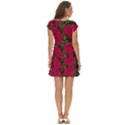 Seamless-pattern-with-colorful-bush-roses Short Sleeve Tiered Mini Dress View4