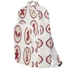 Christmas Winter Symbols Double Compartment Backpack by artworkshop
