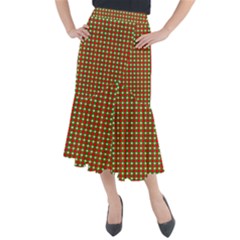 Lumberjack Plaid, Buffalo Plaid, Midi Mermaid Skirt by artworkshop