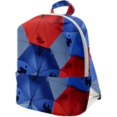 Letters Pattern Folding Umbrellas 2 Zip Up Backpack by artworkshop