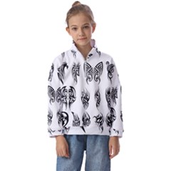 Tattoo Pattern Coin Purse Kids  Half Zip Hoodie by artworkshop