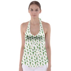 Christmas Tree Pattern Christmas Trees Babydoll Tankini Top by Ravend