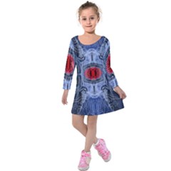 Art Robot Artificial Intelligence Technology Kids  Long Sleeve Velvet Dress by Ravend