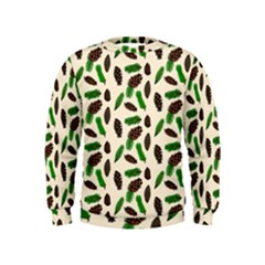 Background Ornamental Spruce Sample Kids  Sweatshirt by Ravend