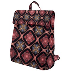 Background Pattern Geometric Wallpaper Seamless Flap Top Backpack by Ravend