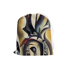 Model Of Picasso Drawstring Pouch (large) by Sparkle