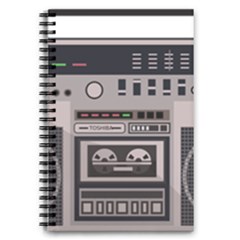 Cassette Recorder 80s Music Stereo 5 5  X 8 5  Notebook by Pakemis