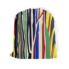 Abstract Trees Colorful Artwork Woods Drawstring Pouch (2xl) by Pakemis