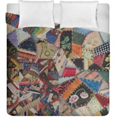 Background Embroidery Pattern Stitches Abstract Duvet Cover Double Side (king Size) by Pakemis