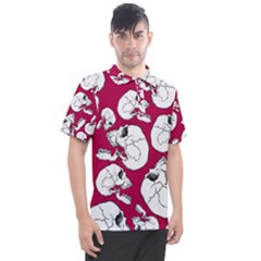 Terrible Frightening Seamless Pattern With Skull Men s Polo Tee by Pakemis