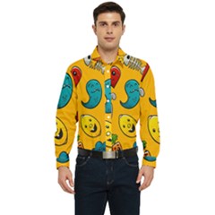 Graffiti Characters Seamless Ornament Men s Long Sleeve  Shirt by Pakemis
