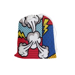 Rays Smoke Pop Art Style Vector Illustration Drawstring Pouch (large) by Pakemis