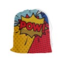Pow Word Pop Art Style Expression Vector Drawstring Pouch (XL) View1