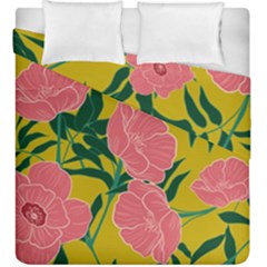 Pink Flower Seamless Pattern Duvet Cover Double Side (king Size) by Pakemis