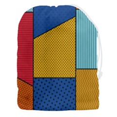 Dotted Colors Background Pop Art Style Vector Drawstring Pouch (3xl) by Pakemis