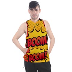Explosion Boom Pop Art Style Men s Sleeveless Hoodie by Pakemis