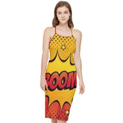 Explosion Boom Pop Art Style Bodycon Cross Back Summer Dress by Pakemis