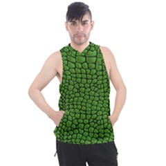 Seamless Pattern Crocodile Leather Men s Sleeveless Hoodie by Pakemis
