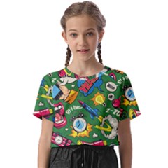 Pop Art Colorful Seamless Pattern Kids  Basic Tee by Pakemis