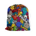 Graffiti Characters Seamless Pattern Drawstring Pouch (2XL) View1