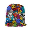 Graffiti Characters Seamless Pattern Drawstring Pouch (2XL) View2