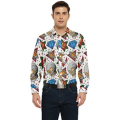 Full Color Flash Tattoo Patterns Men s Long Sleeve  Shirt by Pakemis