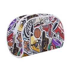 Vintage College Colorful Seamless Pattern Make Up Case (small) by Pakemis