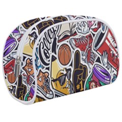 Vintage College Colorful Seamless Pattern Make Up Case (medium) by Pakemis