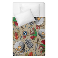 Tattoo Pattern Duvet Cover Double Side (single Size) by Pakemis