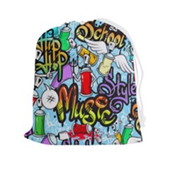 Graffiti Characters Seamless Patterns Drawstring Pouch (2xl) by Pakemis
