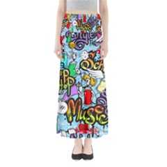 Graffiti Characters Seamless Patterns Full Length Maxi Skirt by Pakemis