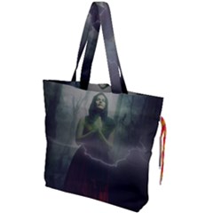 Beautiful Girl Drawstring Tote Bag by Sparkle