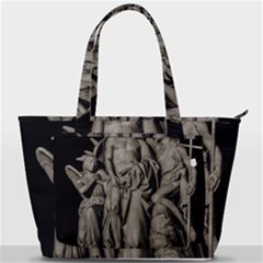 Catholic Motif Sculpture Over Black Back Pocket Shoulder Bag  by dflcprintsclothing