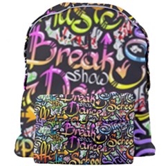 Graffiti Word Seamless Pattern Giant Full Print Backpack by Pakemis