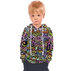 Graffiti Word Seamless Pattern Kids  Overhead Hoodie by Pakemis